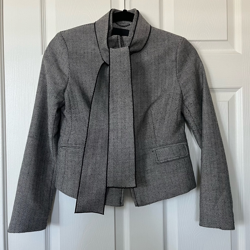 Tailored Herringbone Italian Melton Wool Jacket